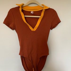 Urban outfitters deep v body suit